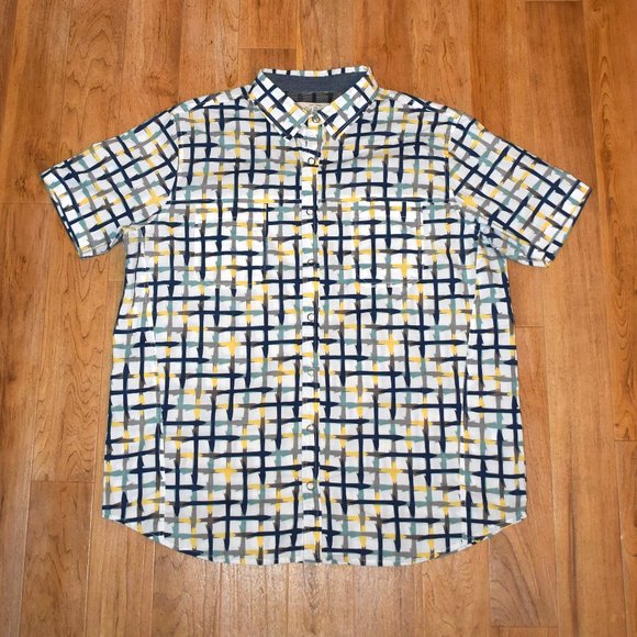 Men's Old Ranch Multi Colored Plaid Snap Front Shirt Sz XL - Picture 1 of 4